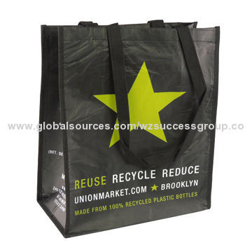 Recycled RPET shopping bag, eco-friendly, OEM orders are welcome, nice for brand promotion