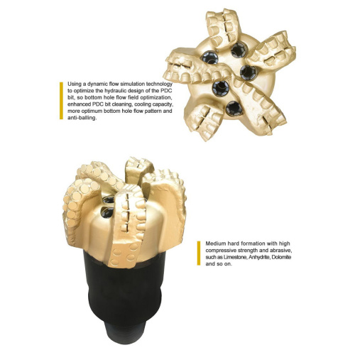 311mm 12 1 / 4inch 6blades matriz corpo PDC bit