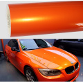 Wrap vinyle de voiture orange fantaisie métallique