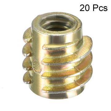 uxcell Hot Sale 20pcs M4 M5 M6 Threaded Insert Nuts Hex-Flush Zinc Alloy Furniture Nuts M4/M6x8mm M4/M5/M6x10mm Bronze Tone