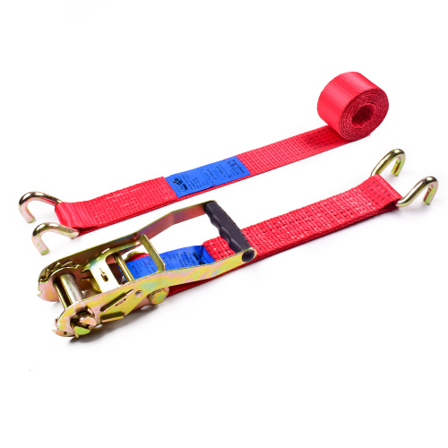 2" 5T 50mm Wholesale Truck Tie Down Ratchet Buckle Straps Finger Handle With 2 Inch Close Rave Hooks