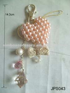 fashion key chain with heart charm