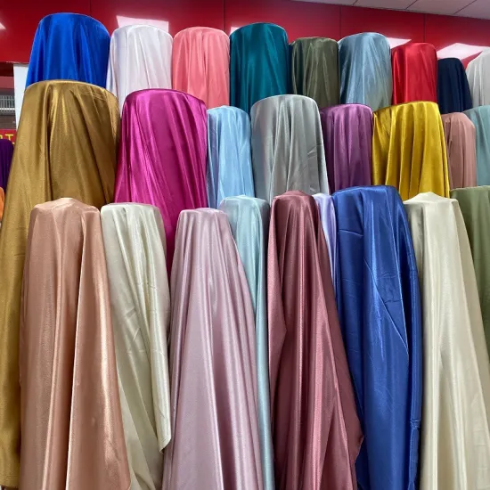 Wholesale High Quality Satin Silk Crepe & Stretch Polyester Satin Fabric