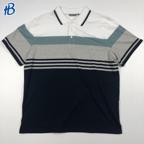 Jersey Plain Multicolor Striped Polo Shirts