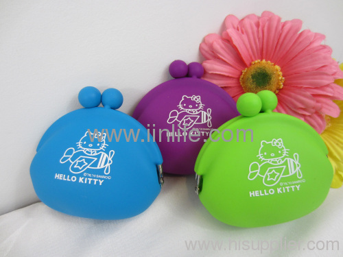 New Blue Hello Kitty Silicone Purse Coin Bag Case Wallets Great Gift Idea 