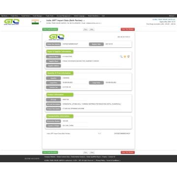 DATOS PERSONALIZADOS DE LA HILADORA CNC INDIA