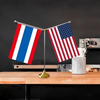 Office Table Flag - Decorative Meeting Flag with Stand