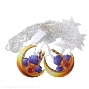 LED Curtain Lights for Muslim Festival Decorations: Stars, Moon, and Palace Theme