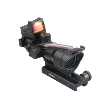 OEM Combo 4x32 Real Fiber Prismatic Sight with Mini Red Dot