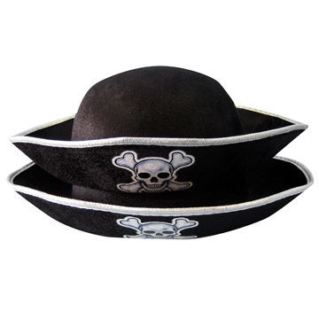 Pirate hat, customized designs and logos are accepted