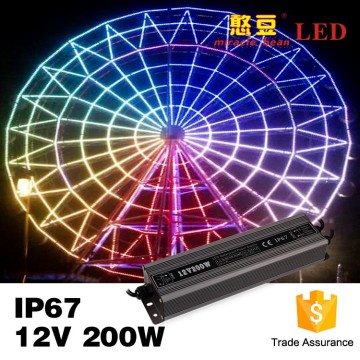 wholesale 12V/24VDC 200W for led lighting CCTV 50-60Hz waterproof switching power supply