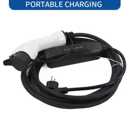 Portable Wallbox Type 1 2 with 5m Cable - 16A/32A Home Electric Car Charger