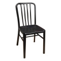 Sedia per mobili per esterni sedia in legno massiccio sedia in acciaio inossidabile esterno