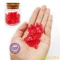 Bescon Mini Transparent Red D4 Dice 30pcs Bouteille de potion de guérison, 30pcs Roleplaying Mini Red Gem D4 Dice Healing Potion Pack