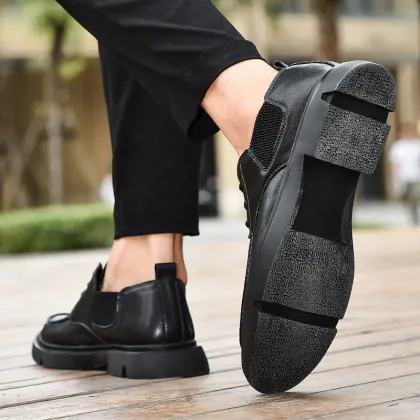 In Stock Custom LOGO Genuine Leather Oxford Dress Shoes for Men