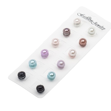 High-Quality Non-Snag Muslim Magnetic Hijab Pins with Round Pattern