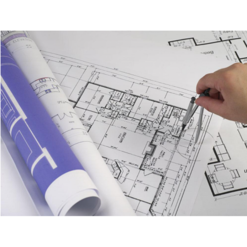 CAD印刷図面PETフィルム鉛筆画