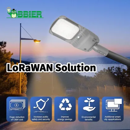 BBIER Smart Pole: Smart Solar Intelligent Street Light Controller for LoRaWAN Gateway Solution