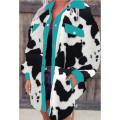 Women's Leopard Teddy Fleece Shacket Jacket