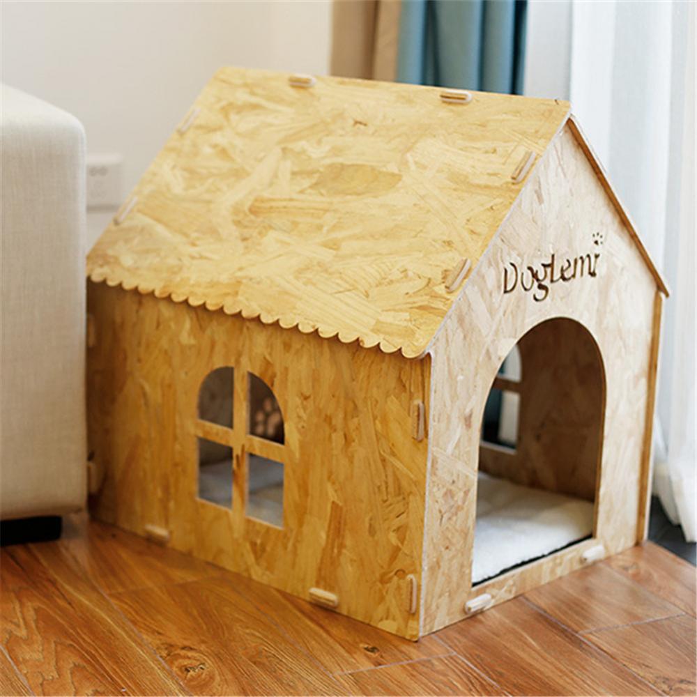 Chenil intérieur en bois pour chiens