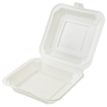 8 Inch Takeaway Bento Lunch Box Clamshell Container