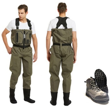 High Quality 3-Layer Zipper Chest Waders: Waterproof and Breathable Stockingfoot Fishing Waders for Fly Fishing
