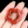 Red Jasper 30mm Hollow Plum Blossom Pendant & Ornament for Home Decoration Handmade Craved Stone Solar