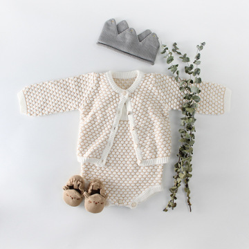 2020 Autumn Winter Princess Newborn Baby Girl Knitting Sweater Romper Coat Outwear Warm Clothes