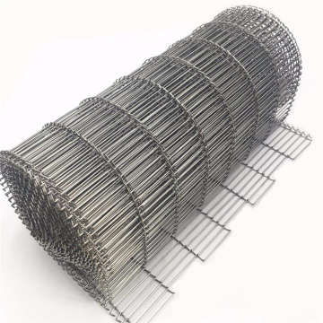 Double Single Edge Treatment 304 Stainless Steel Wire Mesh Enrober Conveyor Belt
