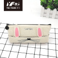 Custom colorful rabbit ears style canvas pencil case