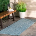 Teal colour Nuloom outdoor exterior balcony rugs