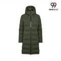 Parka de inverno com isolamento longo e capuz ajustável