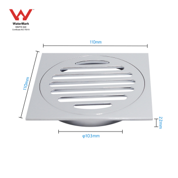 Modern Style Square Surface Polished Brass Outdoor Roof & Floor Drain - GUIDA 726134/72613402