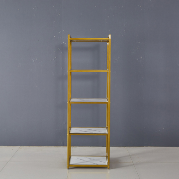 Golden Garment Display: Retail Store Clothes Rack Fitting