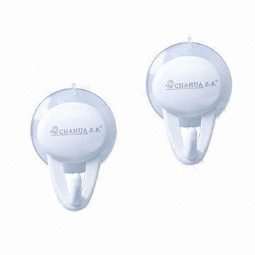 Plastic Wall Hook, Suction Fix, 4 x 6 x 2.7cm Individual Size, OEM Orders Available