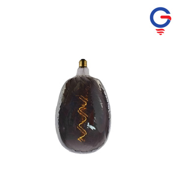 Smoky Brown Swirl Textured Glass LED Bulb