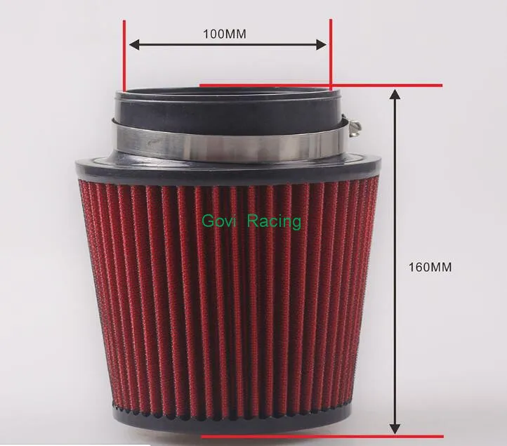 Filtro dell'aria PU 76 mm/100 mm per tubo di aspirazione dell'aria fredda