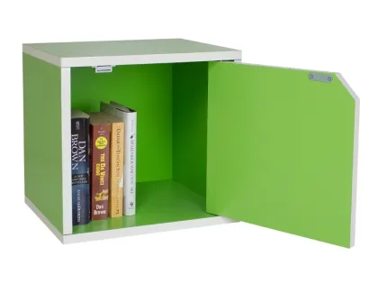 Wood Pattern Single Cardboard BookCase Shelf With Door
