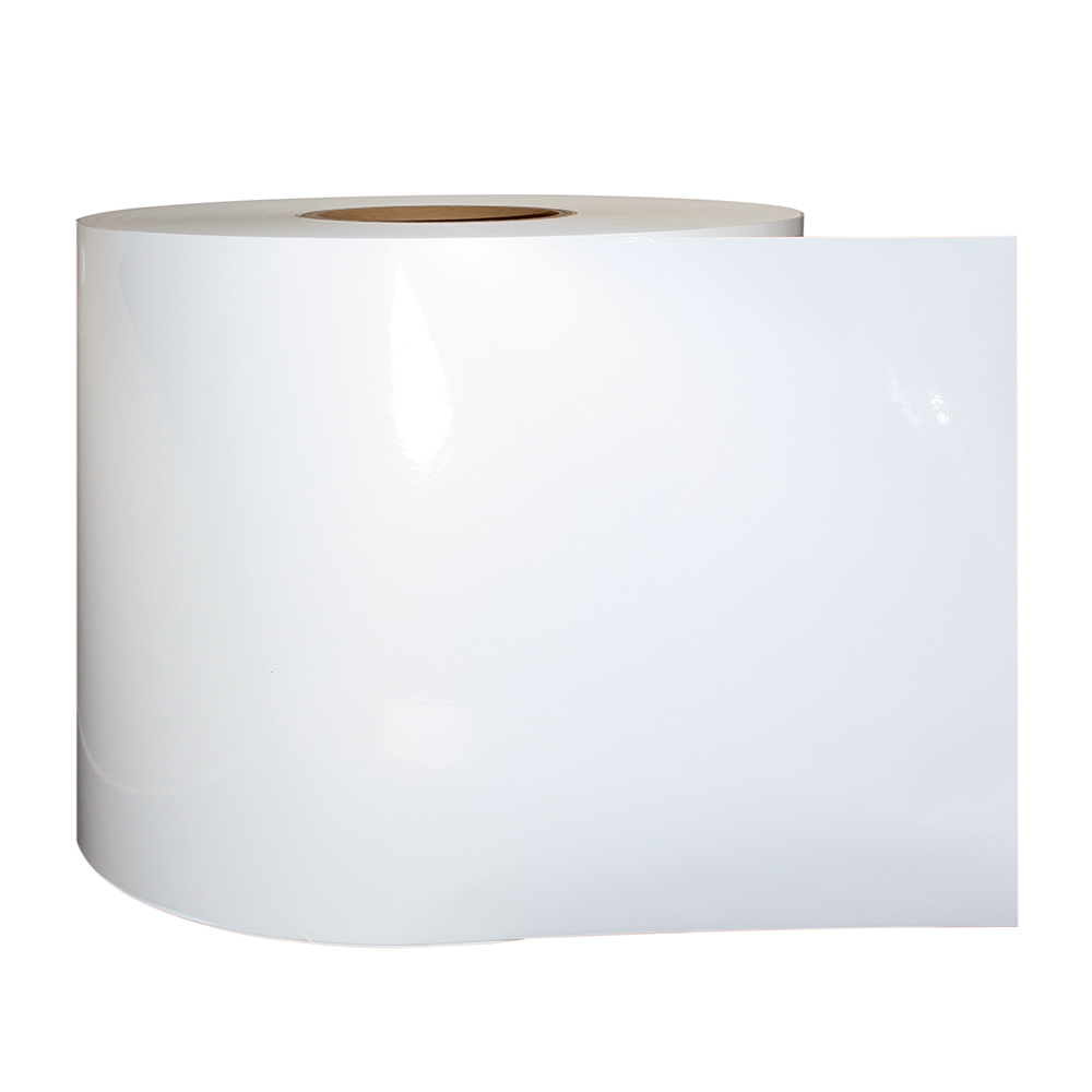 Rollo de jumbo de PP 60um brillante de White Glossy