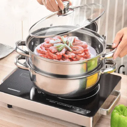 Stainless Steel Steamer Double-layer Soup Steaming pot