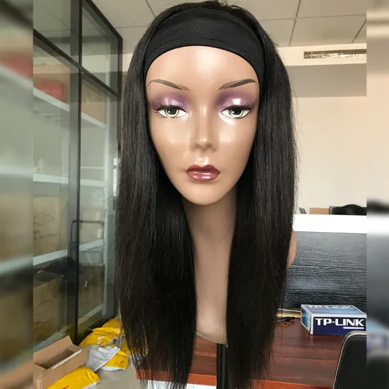 Human Straight Hair Wig Remy,Brazilian Cheap Headband Wig Virgin Hair Glueless10-30Inch,Wholesale Headband Wig For Black Women