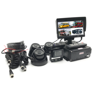 4CH School Bus MDVR Package with HD 1080P AHD720P Cameras - English, Korean, Russian Languages