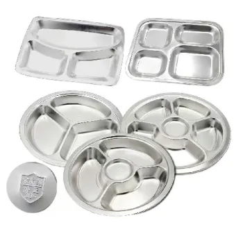 Customizable stainless steel dinner plates