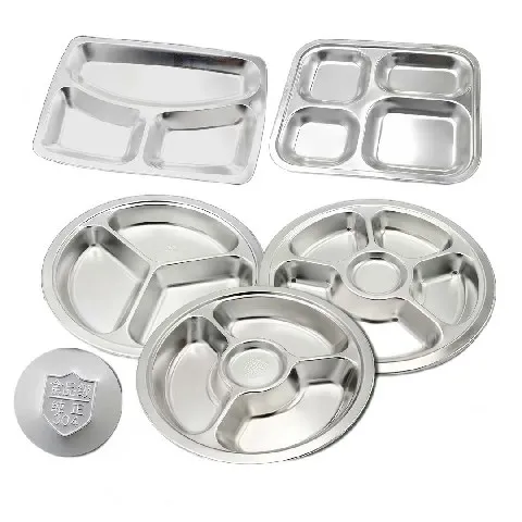 Customizable stainless steel dinner plates