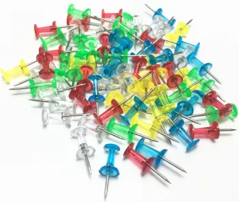 30pcs Transparent Push Pins with Plastic Box Packing
