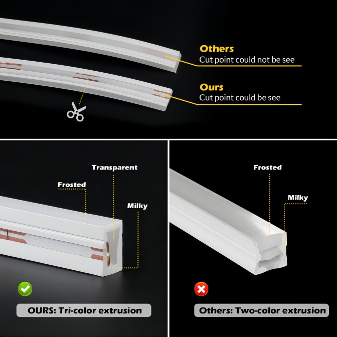 Neon Light Silicone Led Strip Diffuser