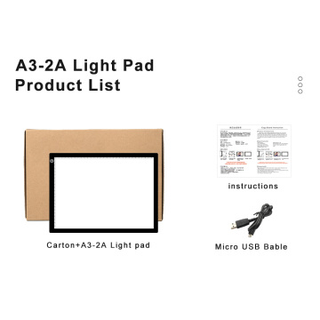 Dimmer adjustable kids A3 led drawing board