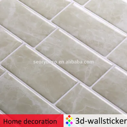 Factory wholesale peel and impress adhesive vinyl tile backsplash