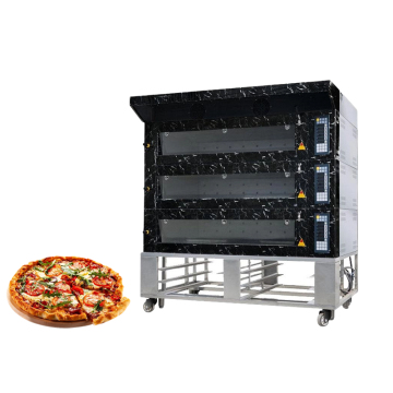 Perindustrian Perindustrian 3-Deck 6-dulang gas dan ketuhar penaik elektrik untuk kek, pizza, roti di peralatan roti