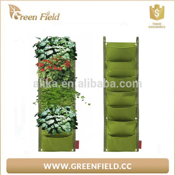 Latest design hot selling felt growing bag with 7 pockets